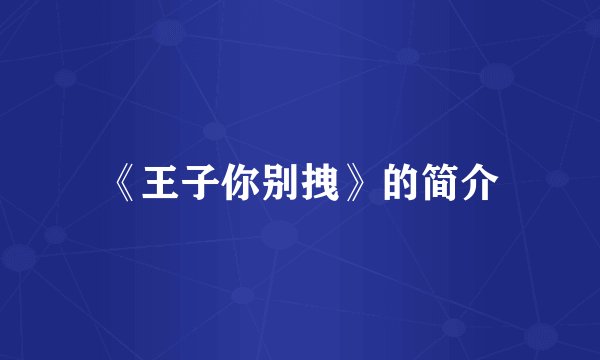 《王子你别拽》的简介