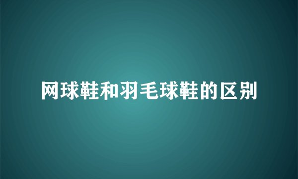 网球鞋和羽毛球鞋的区别