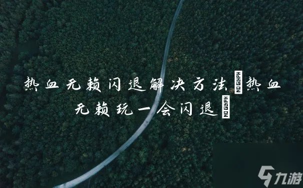 热血无赖闪退解决方法 热血无赖玩一会闪退