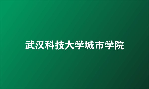 武汉科技大学城市学院