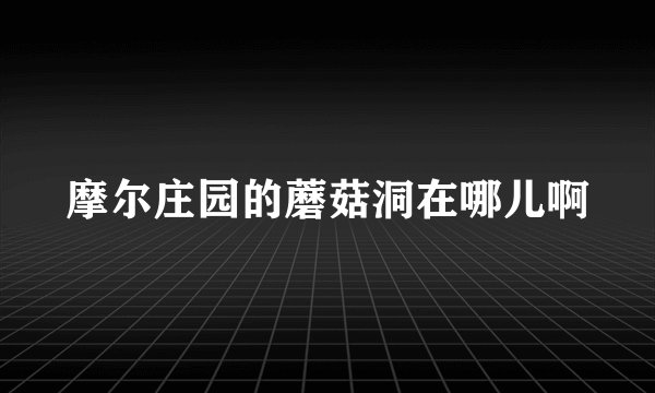 摩尔庄园的蘑菇洞在哪儿啊