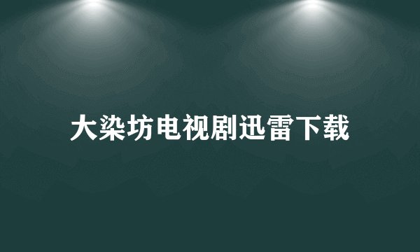 大染坊电视剧迅雷下载