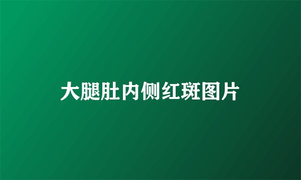 大腿肚内侧红斑图片