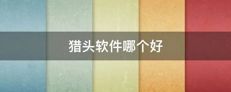 猎头软件哪个好