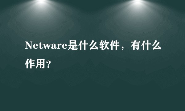 Netware是什么软件,有什么作用?