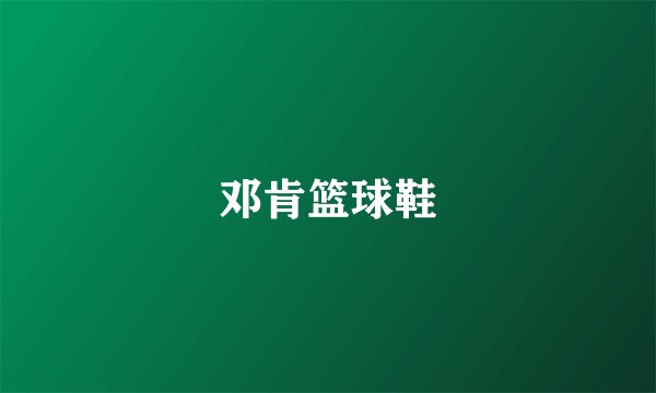 邓肯篮球鞋