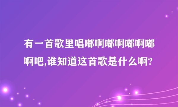 有一首歌里唱嘟啊嘟啊嘟啊嘟啊吧,谁知道这首歌是什么啊?