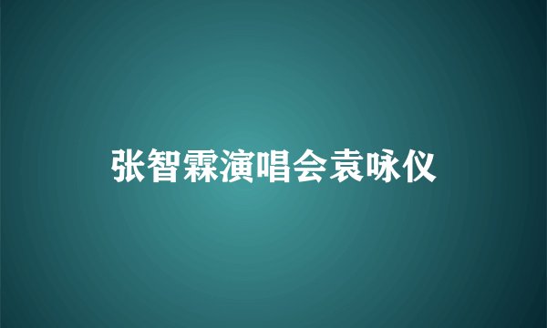 张智霖演唱会袁咏仪