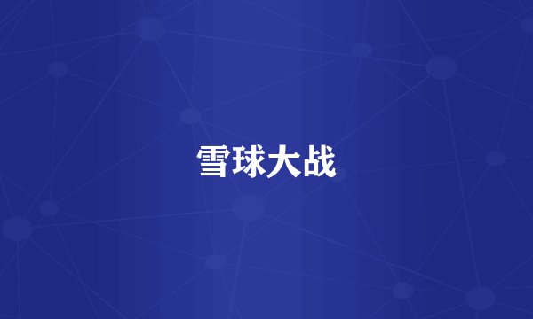 雪球大战