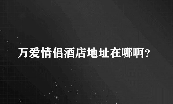 万爱情侣酒店地址在哪啊？