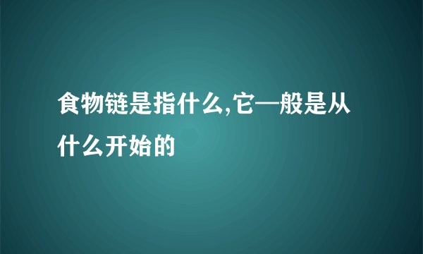 食物链是指什么,它—般是从什么开始的