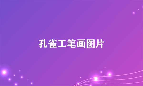 孔雀工笔画图片