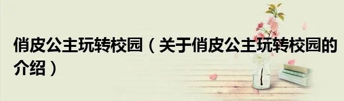 俏皮公主玩转校园（关于俏皮公主玩转校园的介绍）