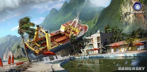 摩天轮和过山车？ 《孤岛惊魂3》早期原画曝光