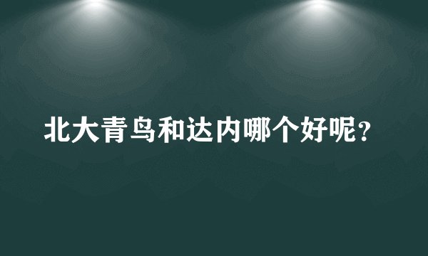 北大青鸟和达内哪个好呢?