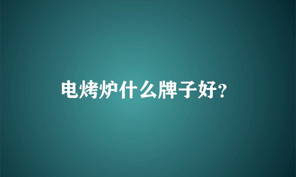 电烤炉什么牌子好？