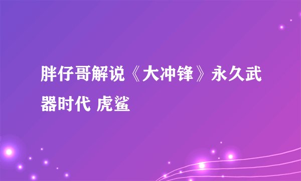 胖仔哥解说《大冲锋》永久武器时代 虎鲨
