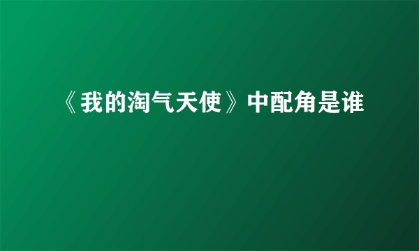 《我的淘气天使》中配角是谁