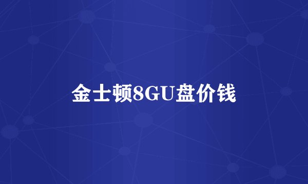 金士顿8GU盘价钱