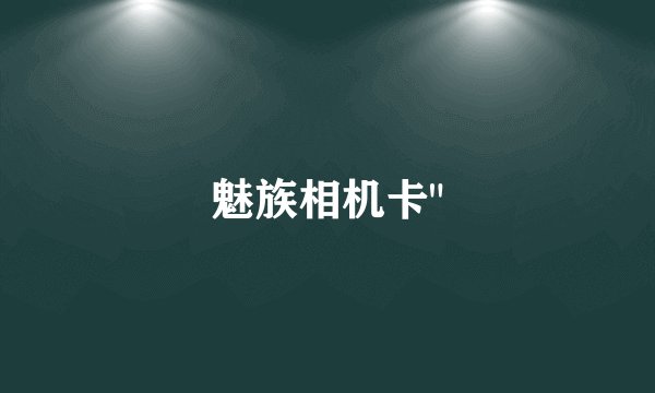魅族相机卡