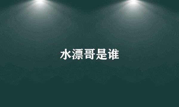 水漂哥是谁