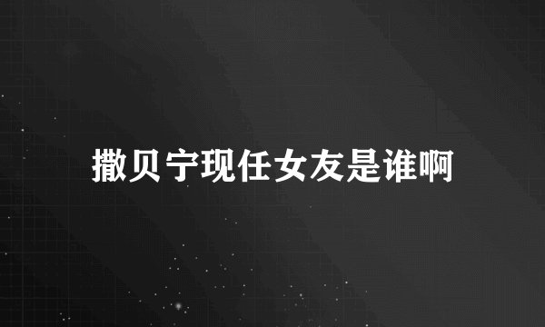 撒贝宁现任女友是谁啊