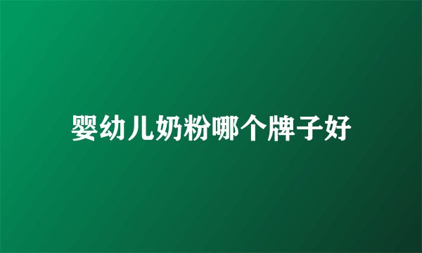 婴幼儿奶粉哪个牌子好