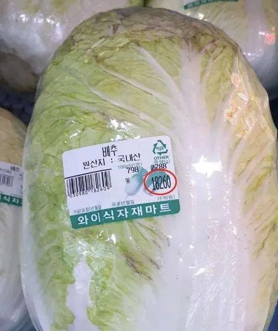 韩国的白菜飙涨至62元一颗,之前是多少元一颗?