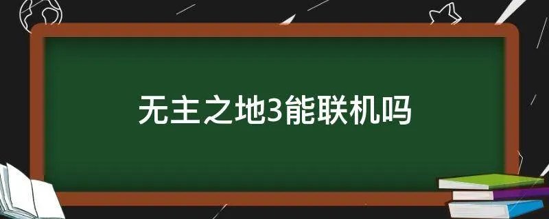 无主之地3能联机吗