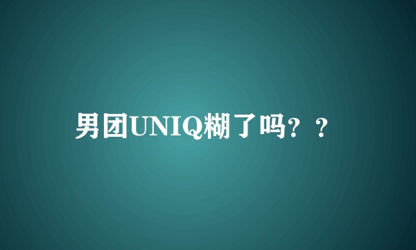 男团UNIQ糊了吗？？