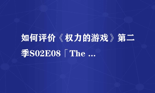 如何评价《权力的游戏》第二季S02E08「The Prince of Winterfell」？