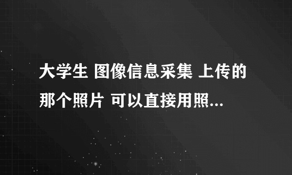 大学生 图像信息采集 上传的那个照片 可以直接用照相馆给的那个电子档么。