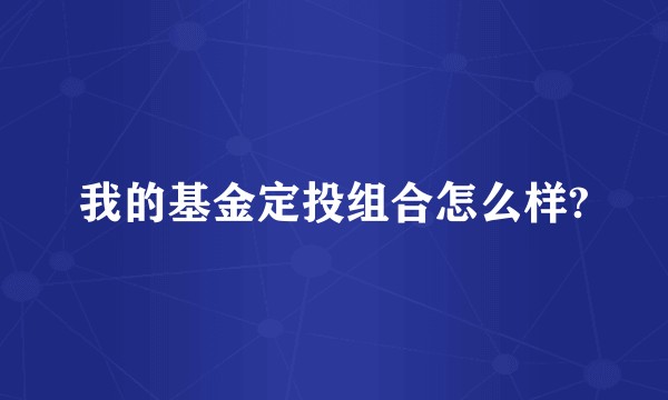 我的基金定投组合怎么样?