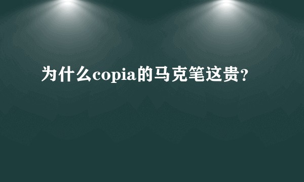 为什么copia的马克笔这贵？