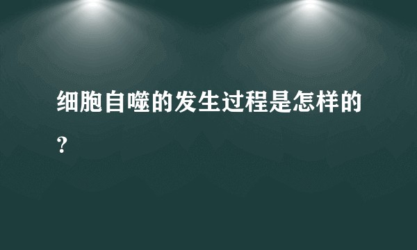 细胞自噬的发生过程是怎样的？