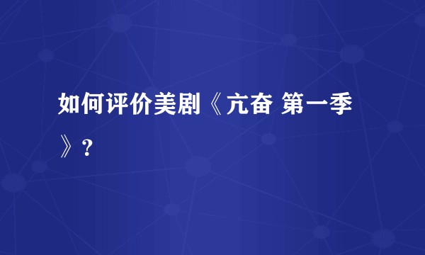 如何评价美剧《亢奋 第一季》?