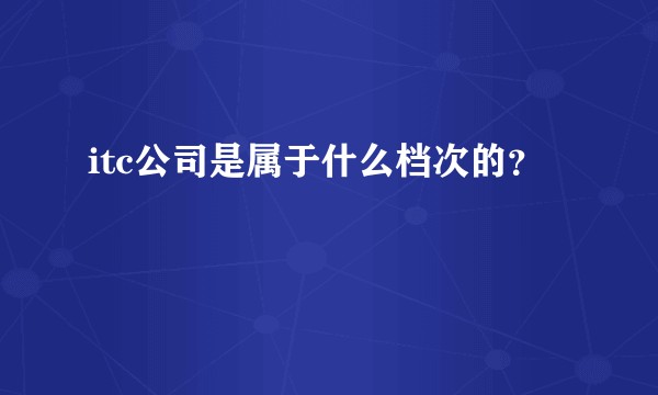 itc公司是属于什么档次的？