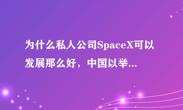 为什么私人公司SpaceX可以发展那么好，中国以举国之力来发展航空航天事业也比不过一个私人公司的技术?